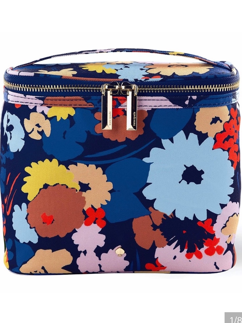 Kate Spade “Swing Flora” Insulated Soft Cooler Lunch Tote with Double Zipper